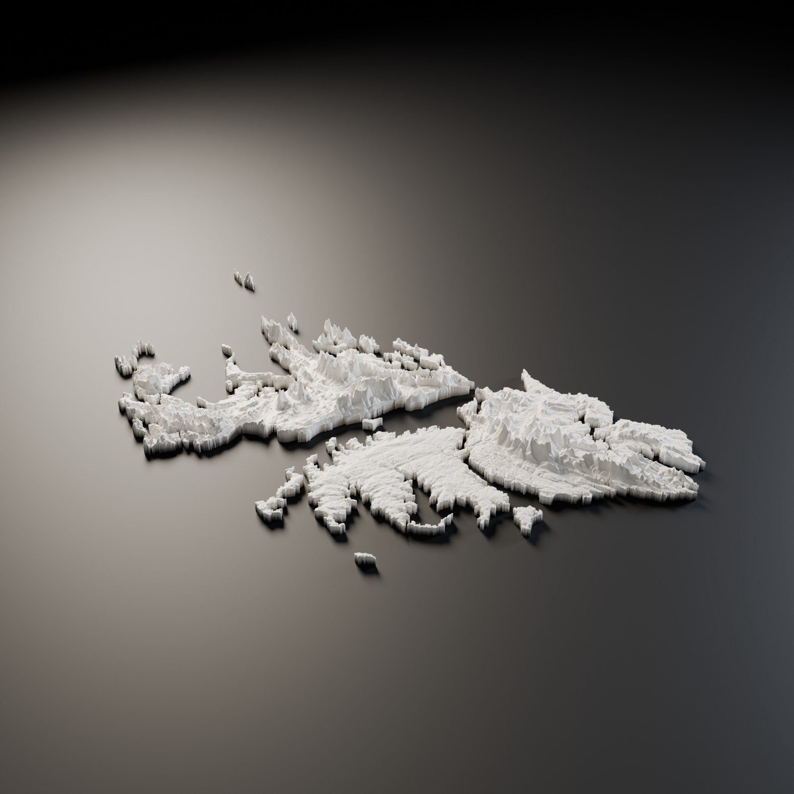 Islas Malvinas en relieve 3D · 21 cm. Relieves. Zen vibe