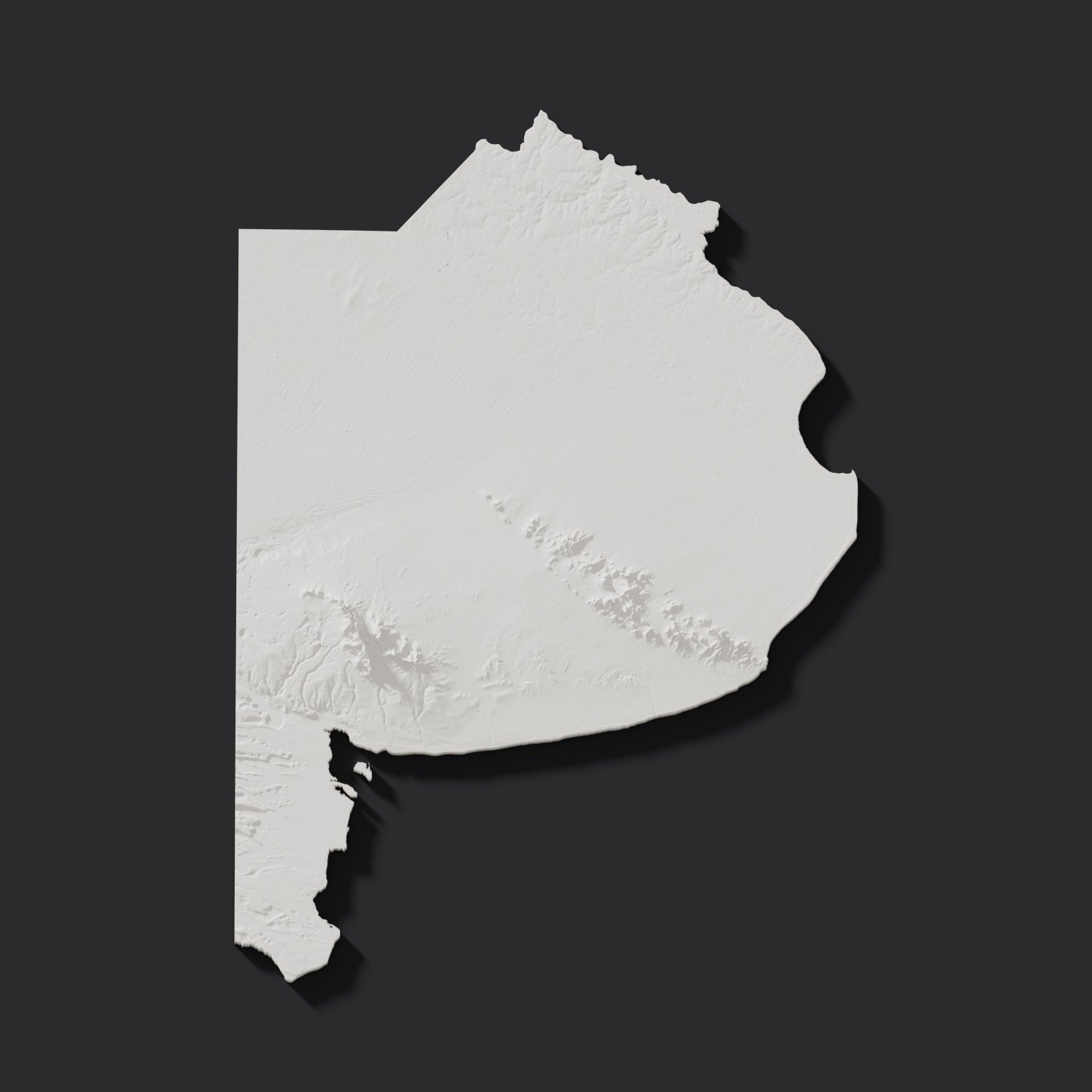 Buenos Aires en relieve 3D