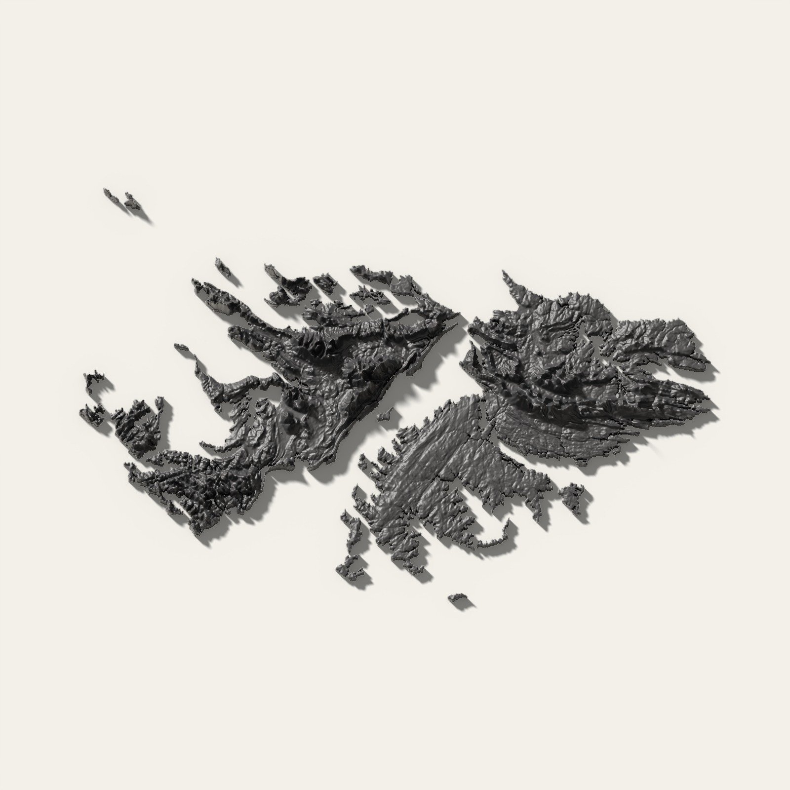 Islas Malvinas en relieve 3D · 21 cm, foto 4. Relieves. Zen vibe