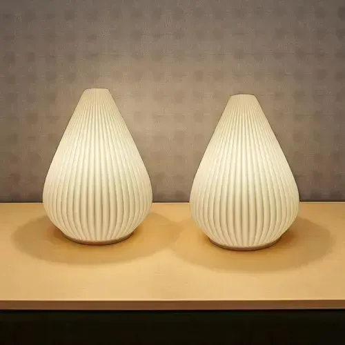 Combo X2 Velador Cono 3D | Diseño Geométrico Minimalista