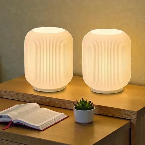 Combo X2 Velador Frasco Impreso 3D | Luz Cálida Dormitorio